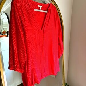 Joie Geometric Long Sleeve Blouse, Size Medium